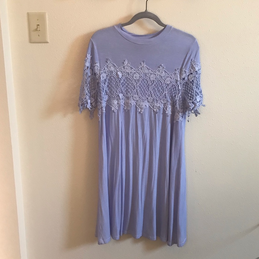 Altar’d State Periwinkle T-Shirt Dress